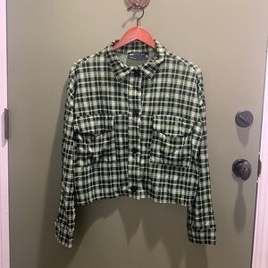 Soft plaid button down shirt